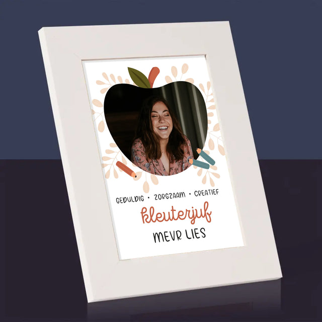 Foto En Handtekening: Kleuterjuf - Fotokader (Horziontaal)