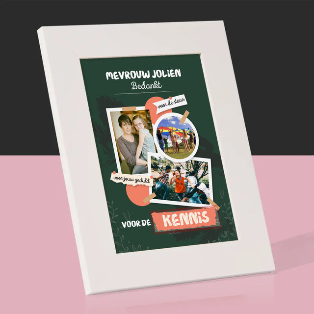 Fotocollage: Bedankt Voor De Kennis - Fotokader (Horziontaal)