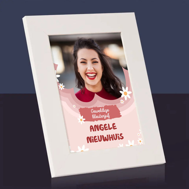 Foto En Handtekening: Geweldige Kleuterjuf - Fotokader (Horziontaal)