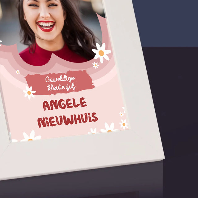 Foto En Handtekening: Geweldige Kleuterjuf - Fotokader (Horziontaal)