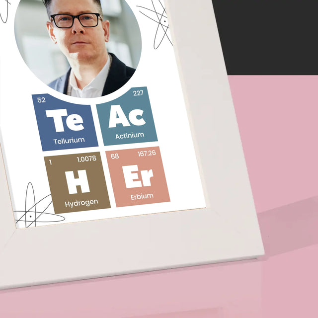 Foto En Handtekening: Teacher Chemische Elementen - Fotokader (Horziontaal)