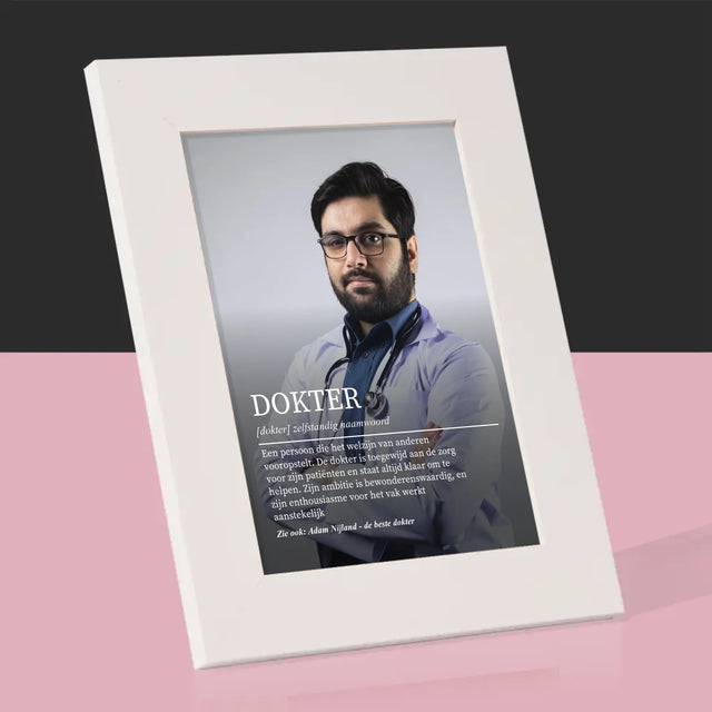 Foto En Handtekening: Dokter Definitie - Fotokader (Horziontaal)
