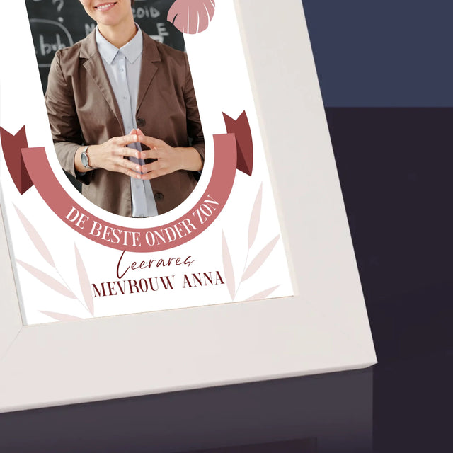 Foto En Handtekening: De Beste Leerares Onder Zon - Fotokader (Horziontaal)