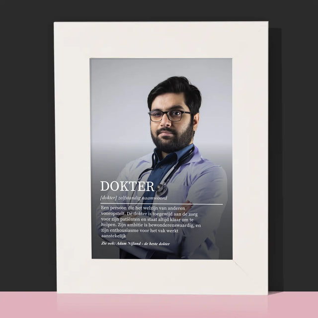Foto En Handtekening: Dokter Definitie - Fotokader (Horziontaal)