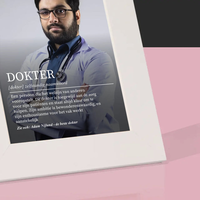 Foto En Handtekening: Dokter Definitie - Fotokader (Horziontaal)