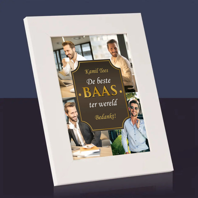 Fotocollage: De Beste Baas Ter Wereld - Fotokader (Horziontaal)