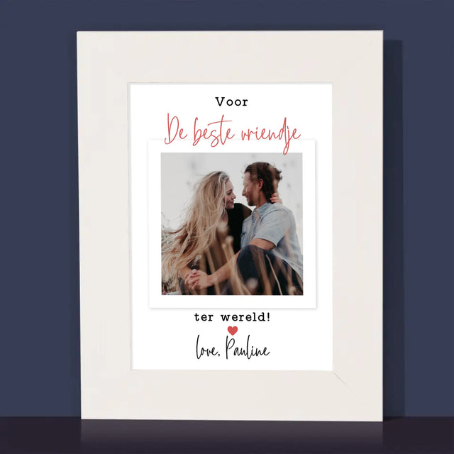 Foto En Handtekening: Voor De Beste Vriendje - Fotokader (Horziontaal)