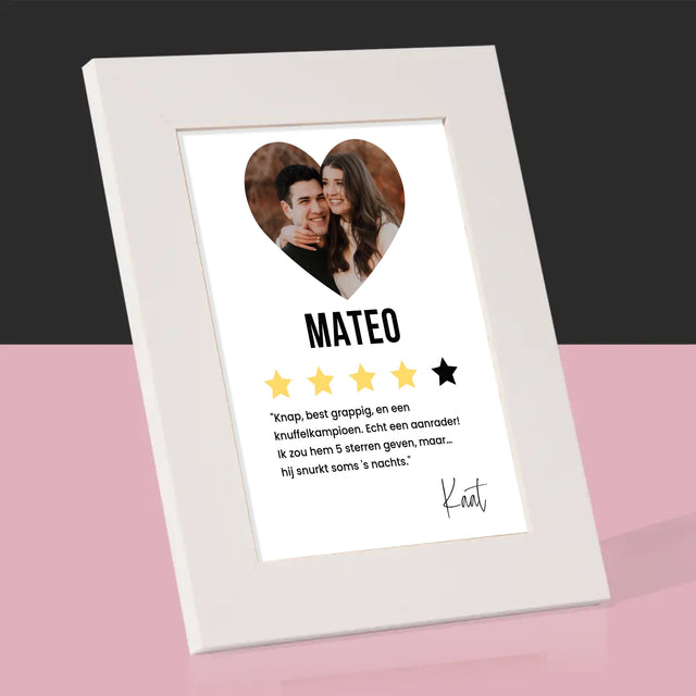 Foto En Handtekening: De Beste Vriendje, Aanrader - Fotokader (Horziontaal)