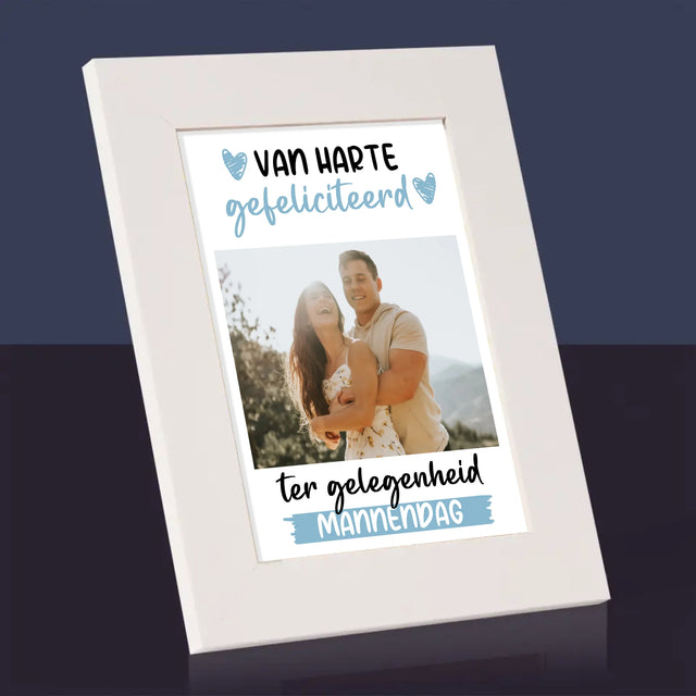 Foto En Handtekening: Wensen Voor Mannendag - Fotokader (Horziontaal)