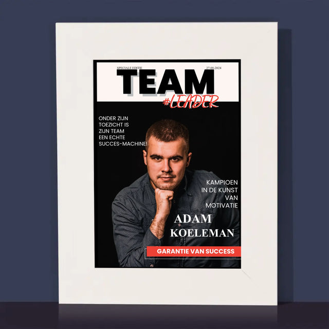 Omslag Van Tijdschrift: Team Leader - Fotokader (Horziontaal)