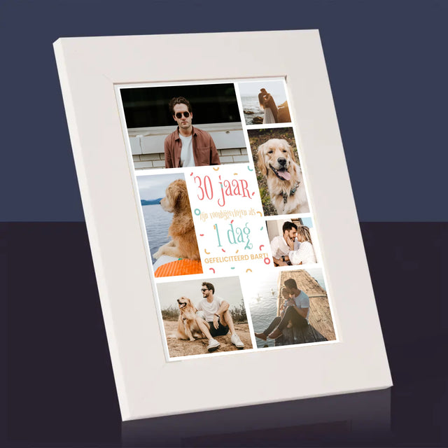 Fotocollage: 30 Jaar Voorbij - Fotokader (Horziontaal)