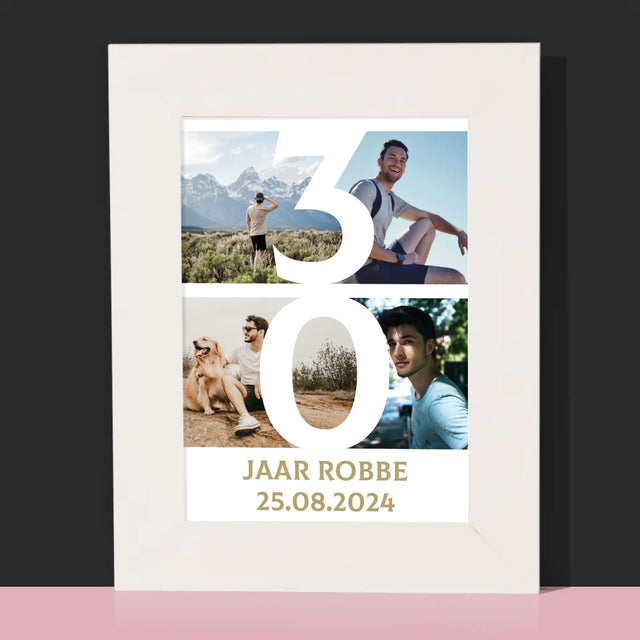Fotocollage: 30 Jaar, Cijfer Foto'S - Fotokader (Horziontaal)