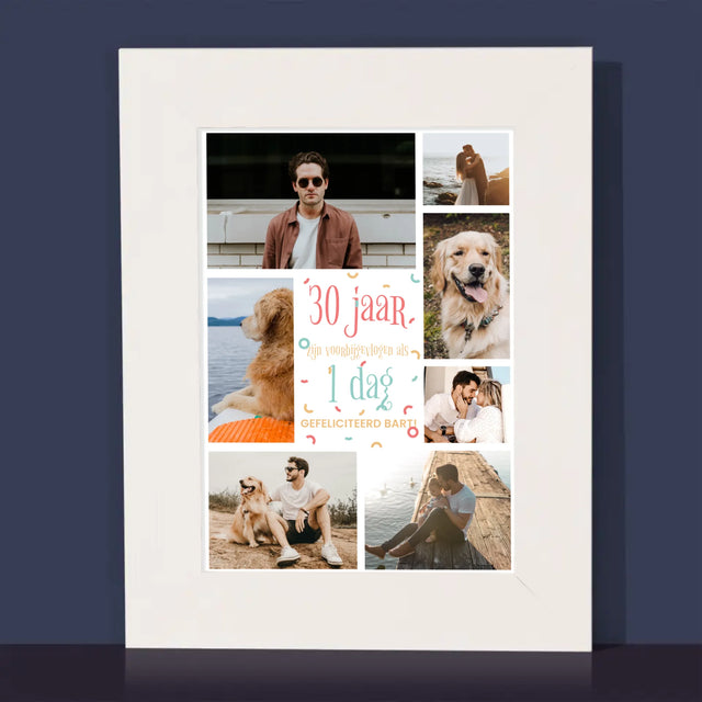 Fotocollage: 30 Jaar Voorbij - Fotokader (Horziontaal)