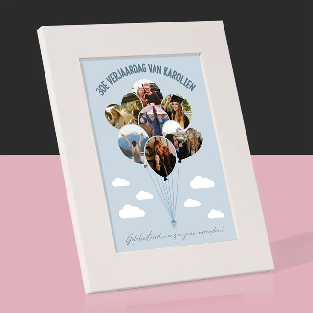 Vorm Van Foto'S: 30E Verjaardag Balonnen - Fotokader (Horziontaal)