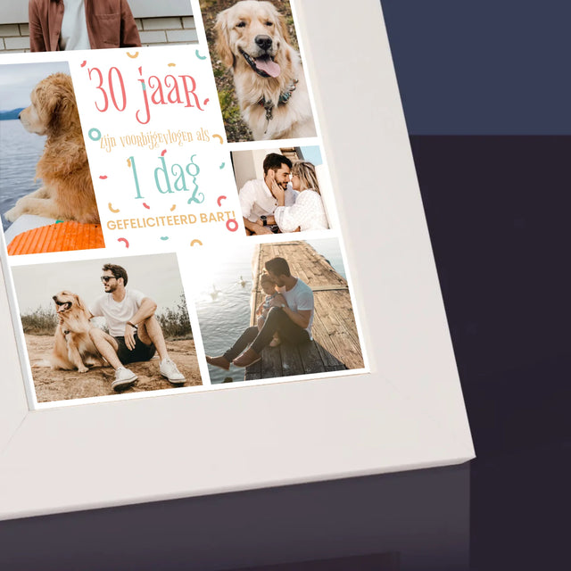 Fotocollage: 30 Jaar Voorbij - Fotokader (Horziontaal)