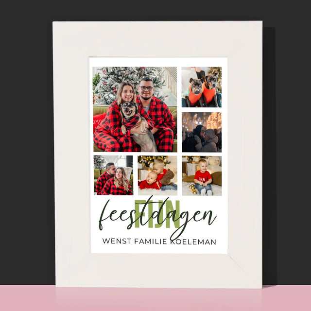 Fotocollage: Fijne Feestdagen - Fotokader (Horziontaal)