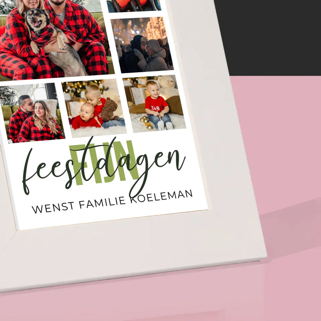 Fotocollage: Fijne Feestdagen - Fotokader (Horziontaal)