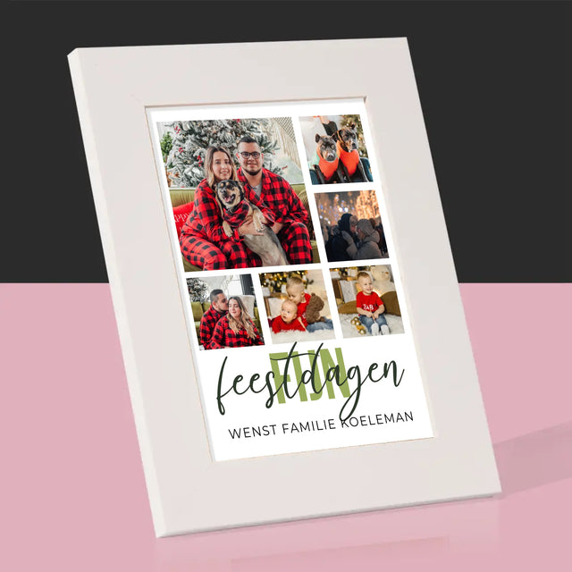 Fotocollage: Fijne Feestdagen - Fotokader (Horziontaal)