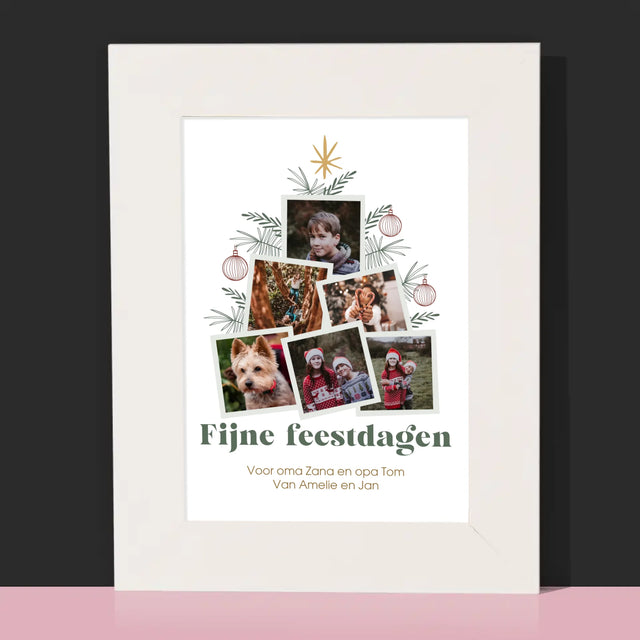 Fotocollage: Kerstboom - Fotokader (Horziontaal)