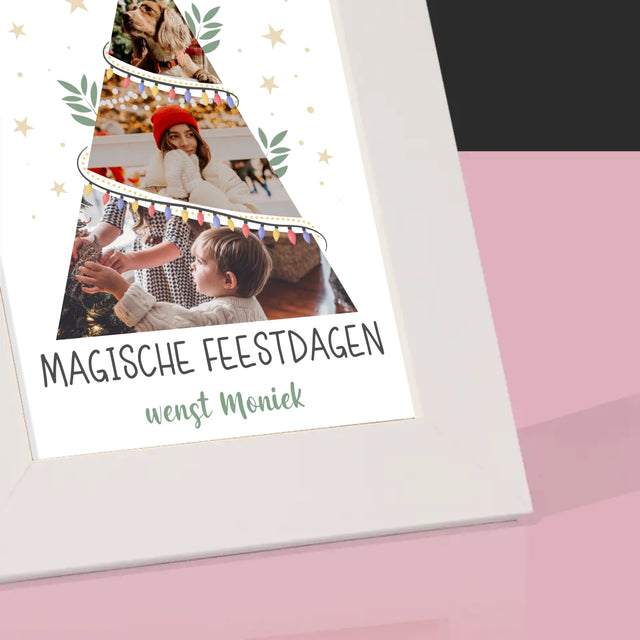 Fotocollage: Kerstboom, Magische Feestdagen - Fotokader (Horziontaal)