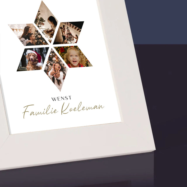 Fotocollage: Prachtige Feestdagen, Ster - Fotokader (Horziontaal)
