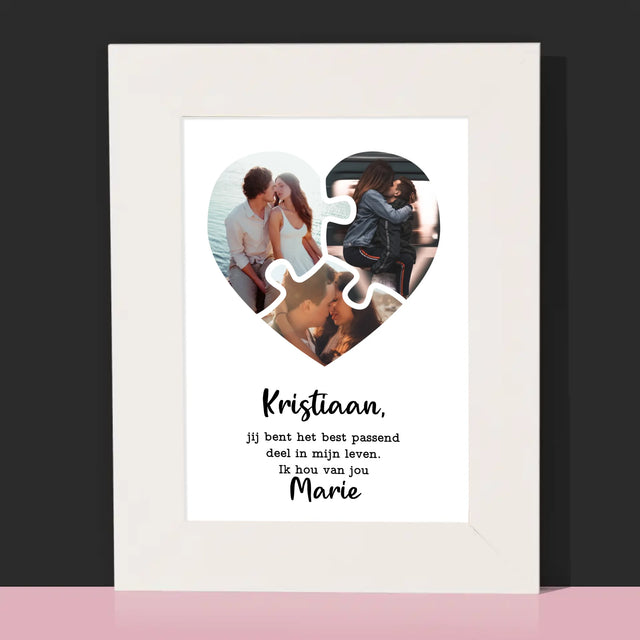 Fotocollage: Valentijn Puzzel - Fotokader (Horziontaal)