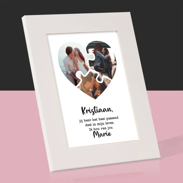 Fotocollage: Valentijn Puzzel - Fotokader (Horziontaal)