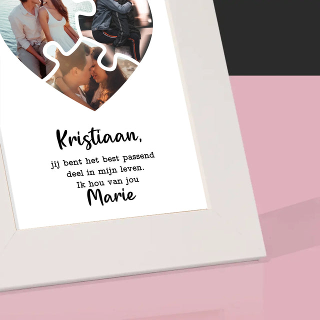 Fotocollage: Valentijn Puzzel - Fotokader (Horziontaal)