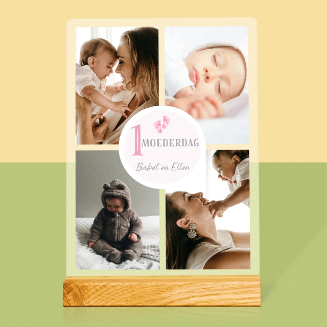 Fotocollage: Eerste Moederdag - Afdruk Op Acrylglas (Verticaal)