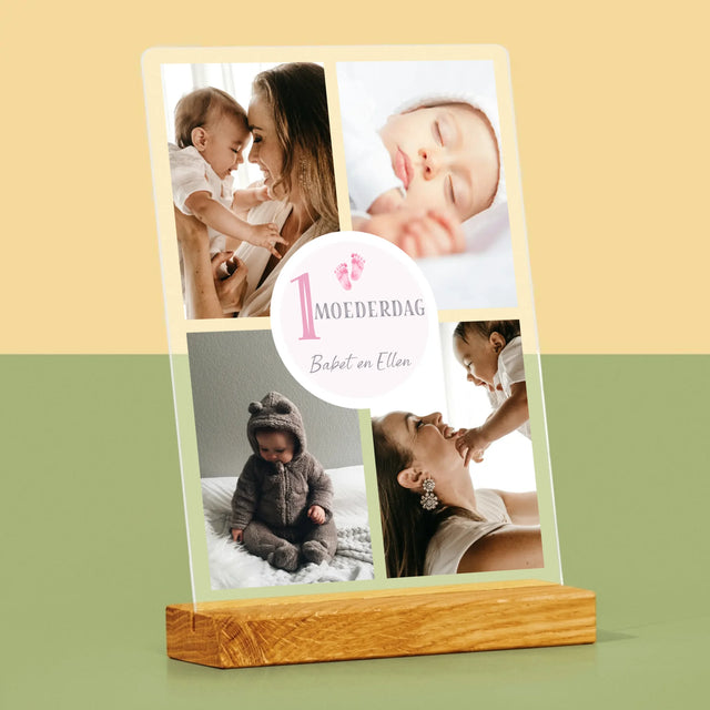 Fotocollage: Eerste Moederdag - Afdruk Op Acrylglas (Verticaal)