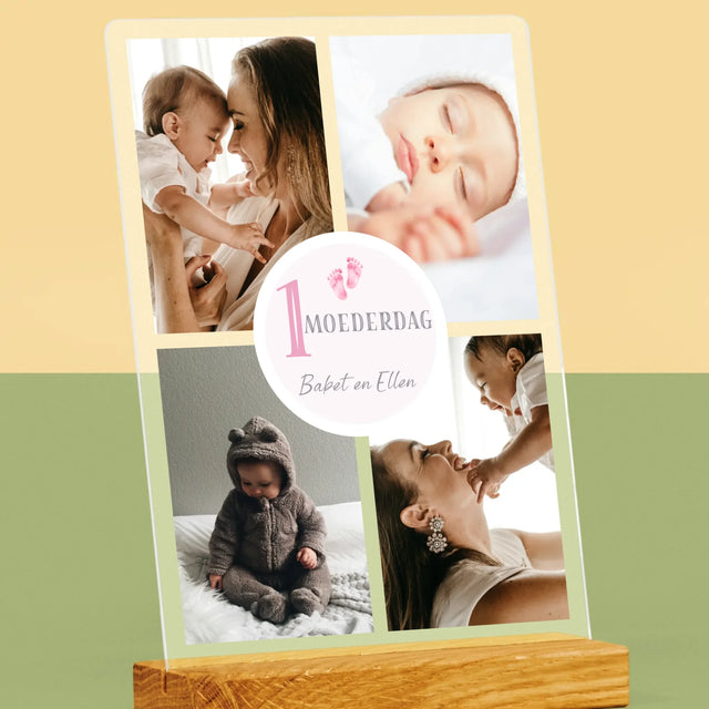 Fotocollage: Eerste Moederdag - Afdruk Op Acrylglas (Verticaal)