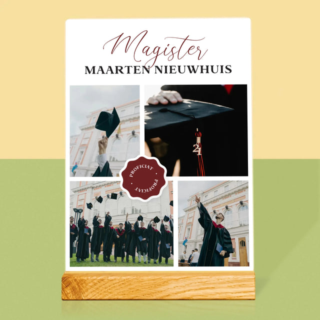 Fotocollage: Magister - Afdruk Op Acrylglas (Verticaal)
