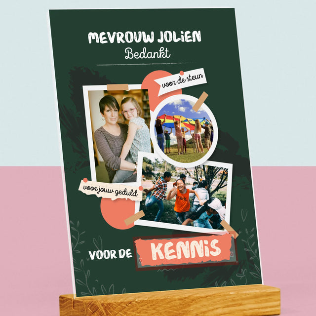 Fotocollage: Bedankt Voor De Kennis - Afdruk Op Acrylglas (Verticaal)