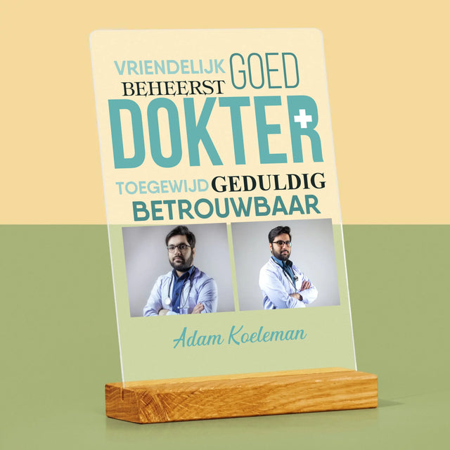 Fotocollage: Dokter Kenmerken - Afdruk Op Acrylglas (Verticaal)
