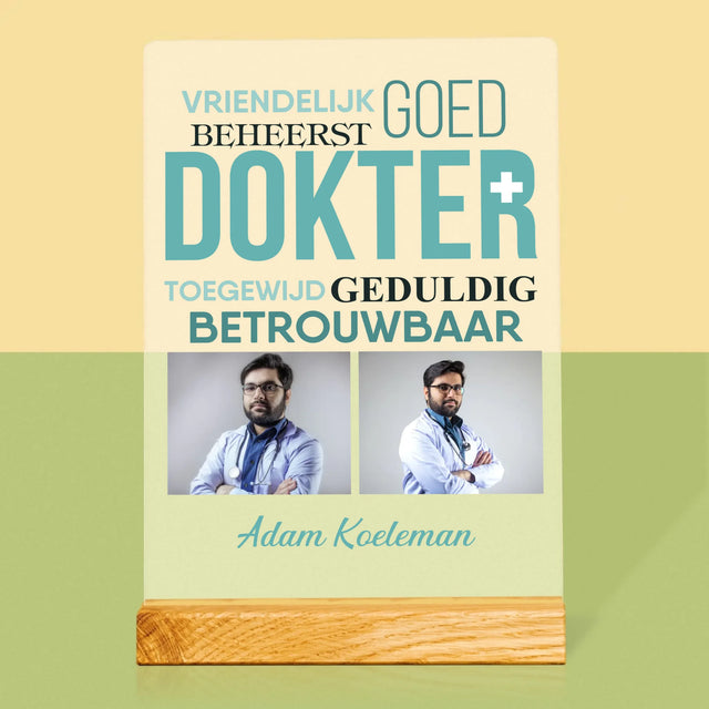 Fotocollage: Dokter Kenmerken - Afdruk Op Acrylglas (Verticaal)