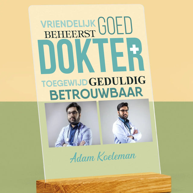 Fotocollage: Dokter Kenmerken - Afdruk Op Acrylglas (Verticaal)