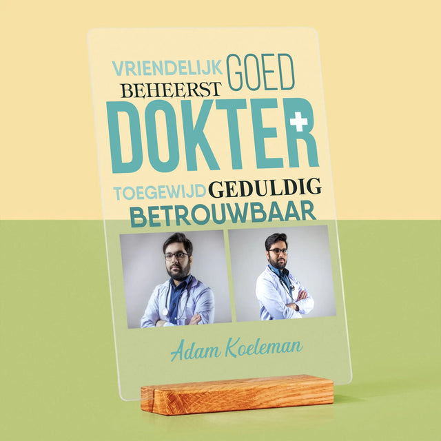 Fotocollage: Dokter Kenmerken - Afdruk Op Acrylglas (Verticaal)