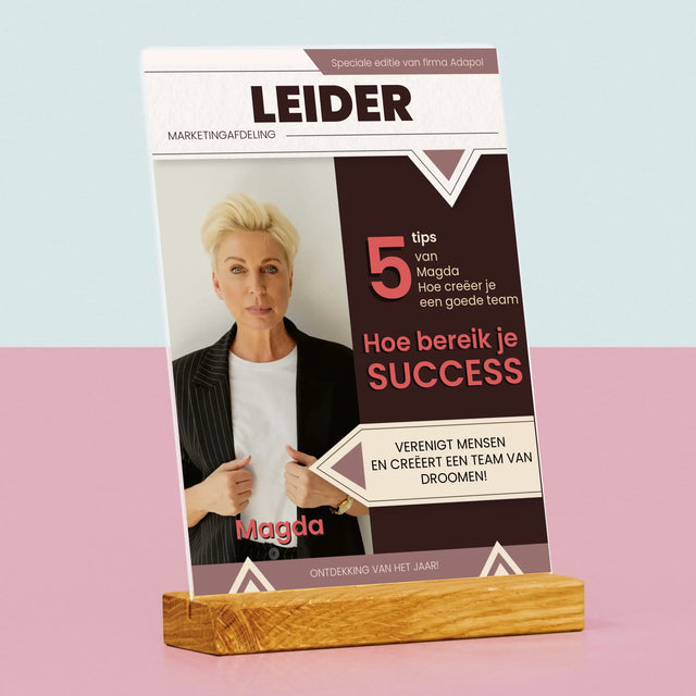 Omslag Van Tijdschrift: Leider - Afdruk Op Acrylglas (Verticaal)