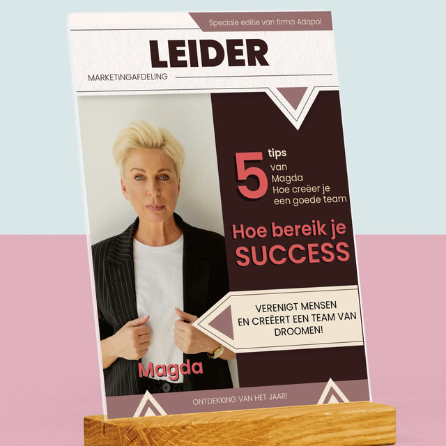 Omslag Van Tijdschrift: Leider - Afdruk Op Acrylglas (Verticaal)