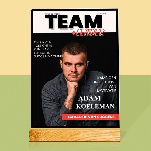 Omslag Van Tijdschrift: Team Leader - Afdruk Op Acrylglas (Verticaal)