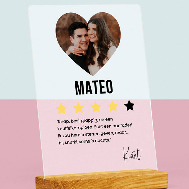 Foto En Handtekening: De Beste Vriendje, Aanrader - Afdruk Op Acrylglas (Verticaal)