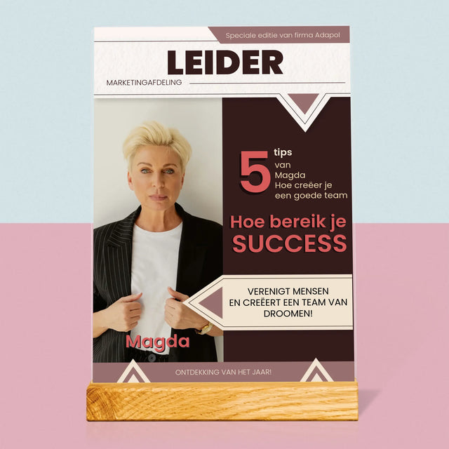 Omslag Van Tijdschrift: Leider - Afdruk Op Acrylglas (Verticaal)