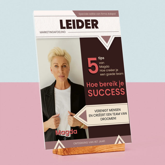 Omslag Van Tijdschrift: Leider - Afdruk Op Acrylglas (Verticaal)