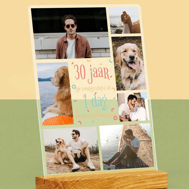 Fotocollage: 30 Jaar Voorbij - Afdruk Op Acrylglas (Verticaal)