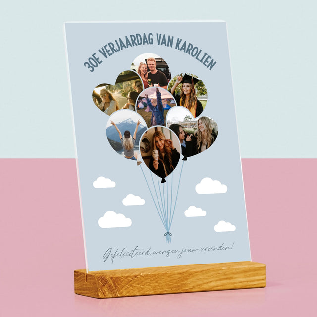 Vorm Van Foto'S: 30E Verjaardag Balonnen - Afdruk Op Acrylglas (Verticaal)
