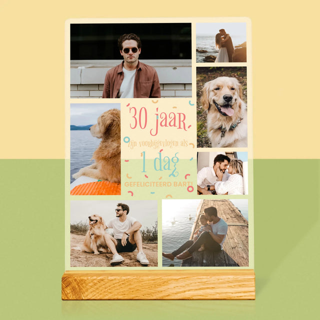 Fotocollage: 30 Jaar Voorbij - Afdruk Op Acrylglas (Verticaal)