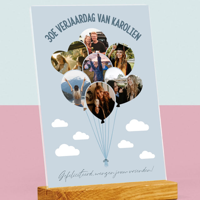 Vorm Van Foto'S: 30E Verjaardag Balonnen - Afdruk Op Acrylglas (Verticaal)