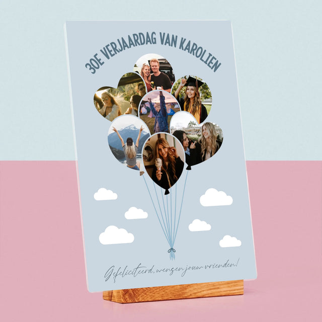 Vorm Van Foto'S: 30E Verjaardag Balonnen - Afdruk Op Acrylglas (Verticaal)