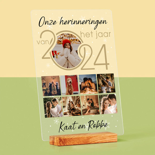 Fotocollage: Onze Herinneringen Van Het Jaar - Afdruk Op Acrylglas (Verticaal)