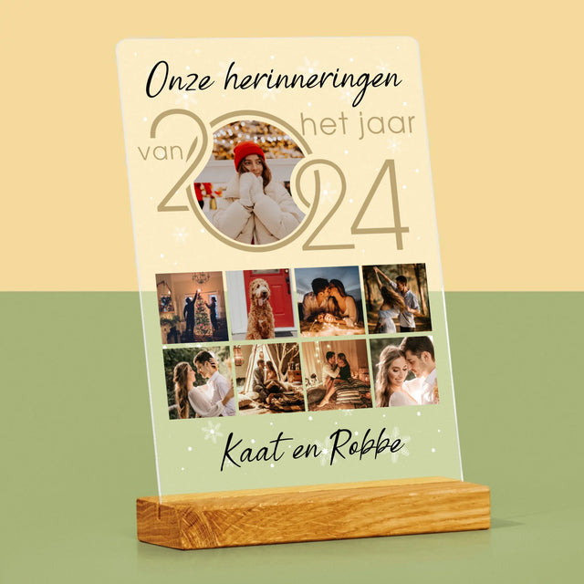 Fotocollage: Onze Herinneringen Van Het Jaar - Afdruk Op Acrylglas (Verticaal)